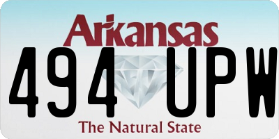 AR license plate 494UPW