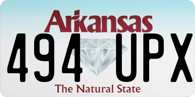 AR license plate 494UPX
