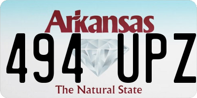 AR license plate 494UPZ