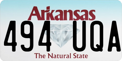 AR license plate 494UQA