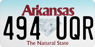 AR license plate 494UQR