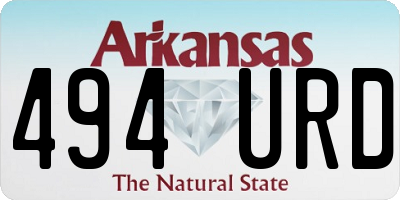 AR license plate 494URD