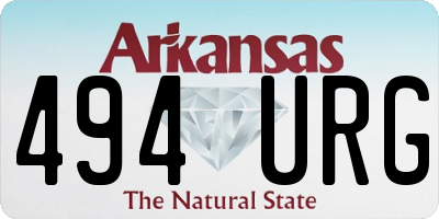 AR license plate 494URG
