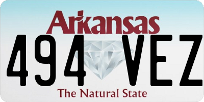 AR license plate 494VEZ
