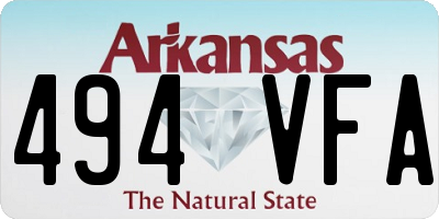 AR license plate 494VFA