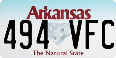 AR license plate 494VFC
