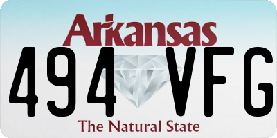 AR license plate 494VFG