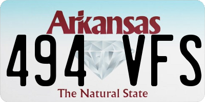 AR license plate 494VFS