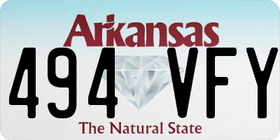 AR license plate 494VFY