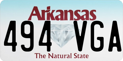 AR license plate 494VGA