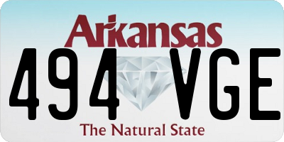 AR license plate 494VGE