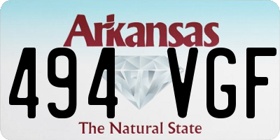 AR license plate 494VGF