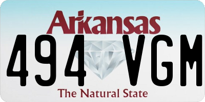 AR license plate 494VGM
