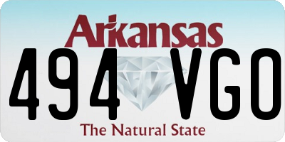 AR license plate 494VGO