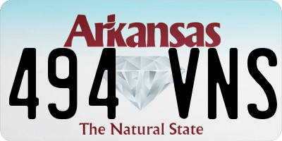 AR license plate 494VNS