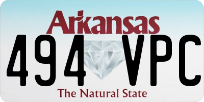 AR license plate 494VPC