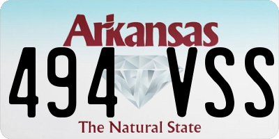 AR license plate 494VSS
