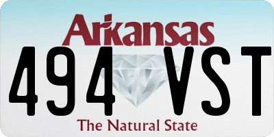 AR license plate 494VST
