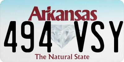 AR license plate 494VSY
