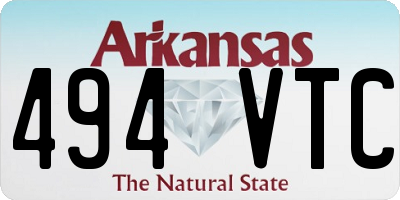 AR license plate 494VTC