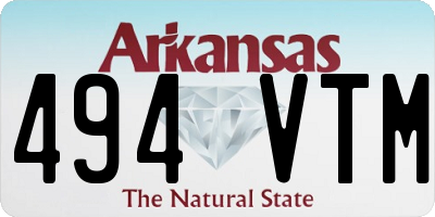 AR license plate 494VTM