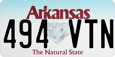 AR license plate 494VTN