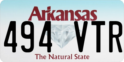 AR license plate 494VTR