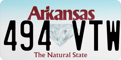 AR license plate 494VTW