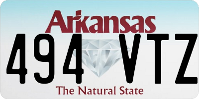 AR license plate 494VTZ