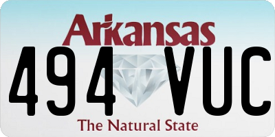 AR license plate 494VUC