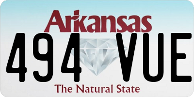 AR license plate 494VUE