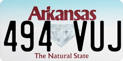 AR license plate 494VUJ
