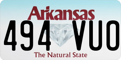 AR license plate 494VUO