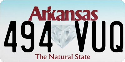 AR license plate 494VUQ