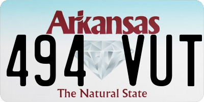 AR license plate 494VUT