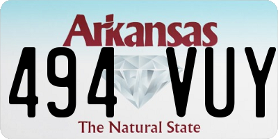 AR license plate 494VUY