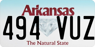 AR license plate 494VUZ
