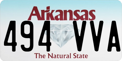 AR license plate 494VVA