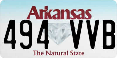 AR license plate 494VVB