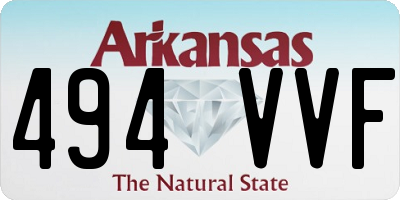 AR license plate 494VVF