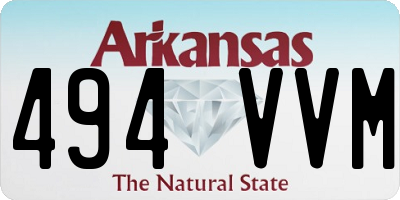 AR license plate 494VVM