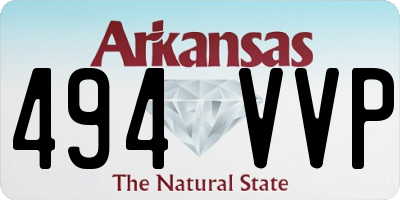 AR license plate 494VVP