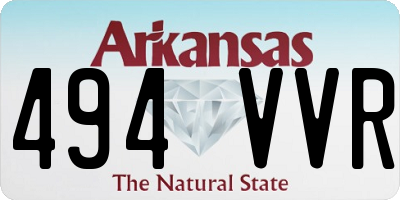 AR license plate 494VVR