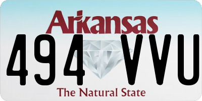 AR license plate 494VVU