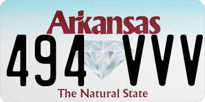 AR license plate 494VVV