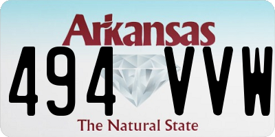 AR license plate 494VVW