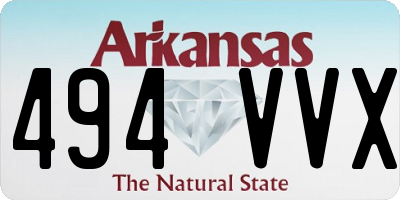 AR license plate 494VVX