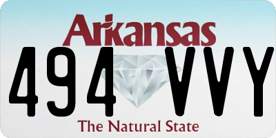 AR license plate 494VVY