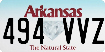 AR license plate 494VVZ