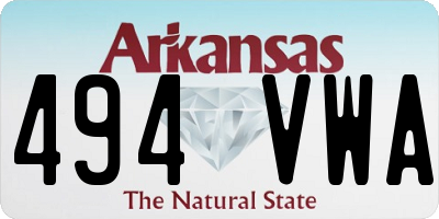 AR license plate 494VWA